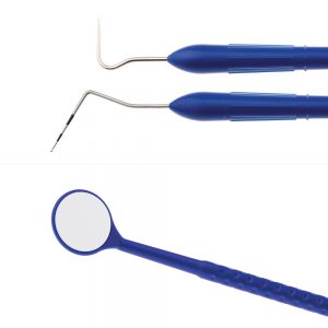 single use Periodontal 2 Piece Examination Kit with Ball Tip Probe used in diagnostic dental procedures