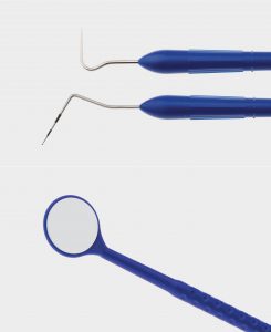 Periodontal 2 Piece Examination Kit with Ball Tip Probe