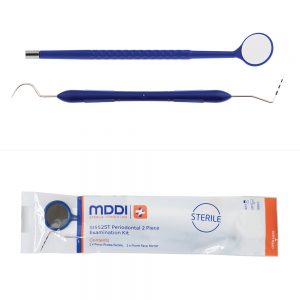 single use mirror and probe two piece dental instrument kit