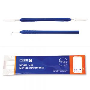 single use spatula and dycal applicator two piece dental restorative instrument kit